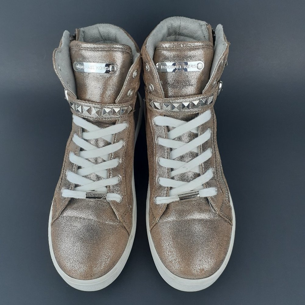 Michael Kors Studded High Top Sneaker Size 5 - Picture 6 of 15